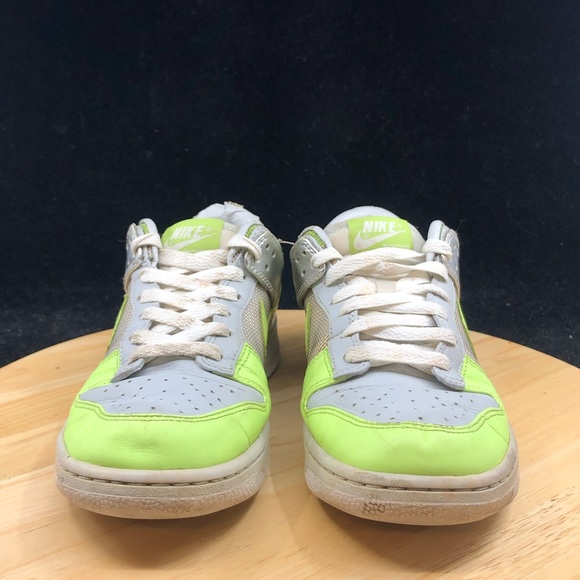 Nike Dunk Low Wmns Grey Citron Silver Green Metallic 318638 031 Flowers Size 7.5 - Picture 3 of 11